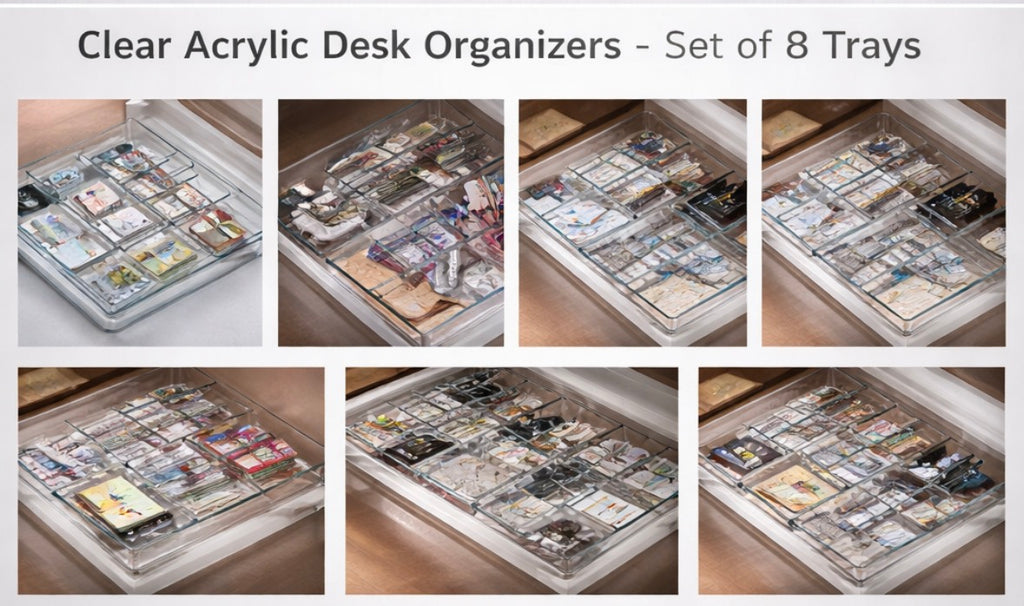 8pcs Drawer Organizer Set | Cosmetic Organizer