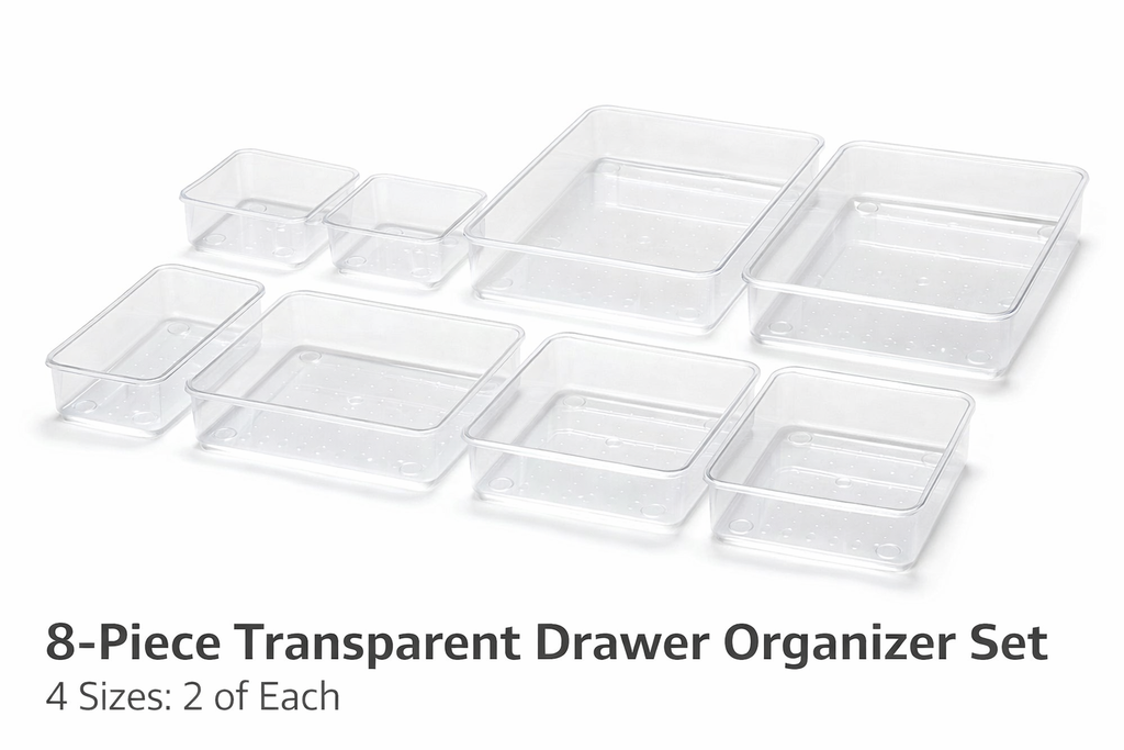 8pcs Drawer Organizer Set | Cosmetic Organizer