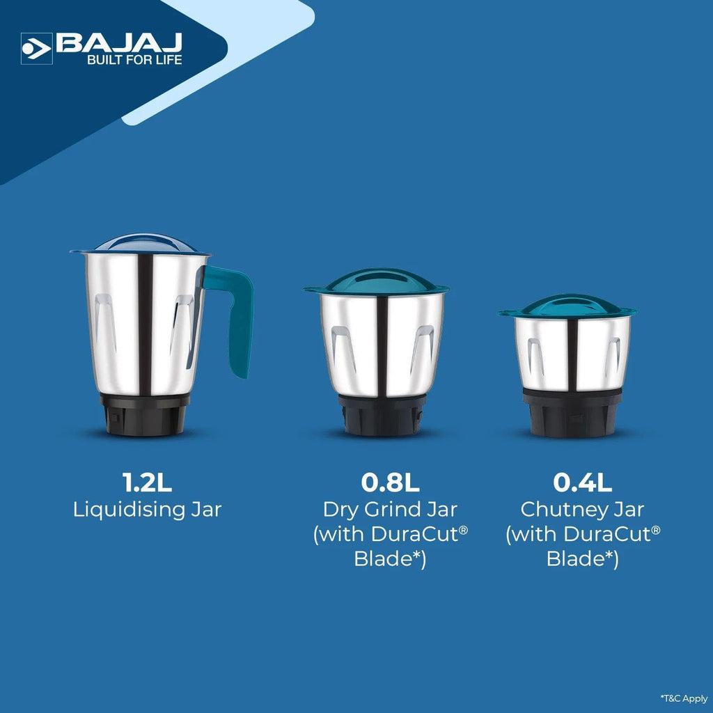 Bajaj Ninja Series Notch 500w French Blu Mixer Grinder