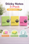 3x100 Sticky Notes | 3 Pack of Colorful Sticky Notes