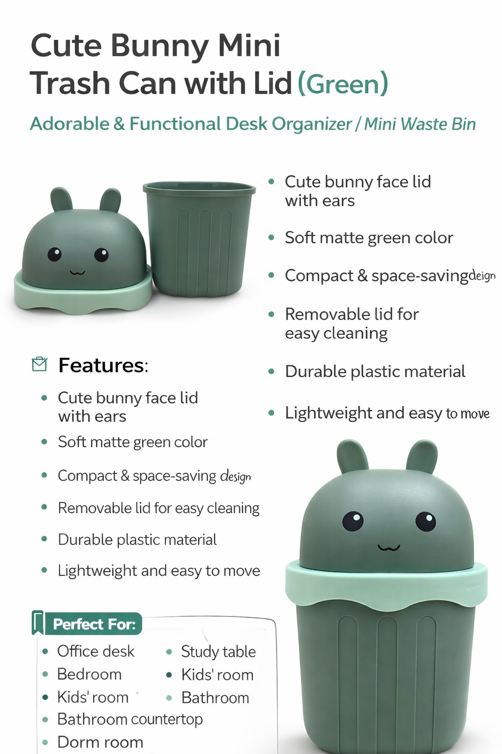 Mini Trash Bin | Office Dust Bin