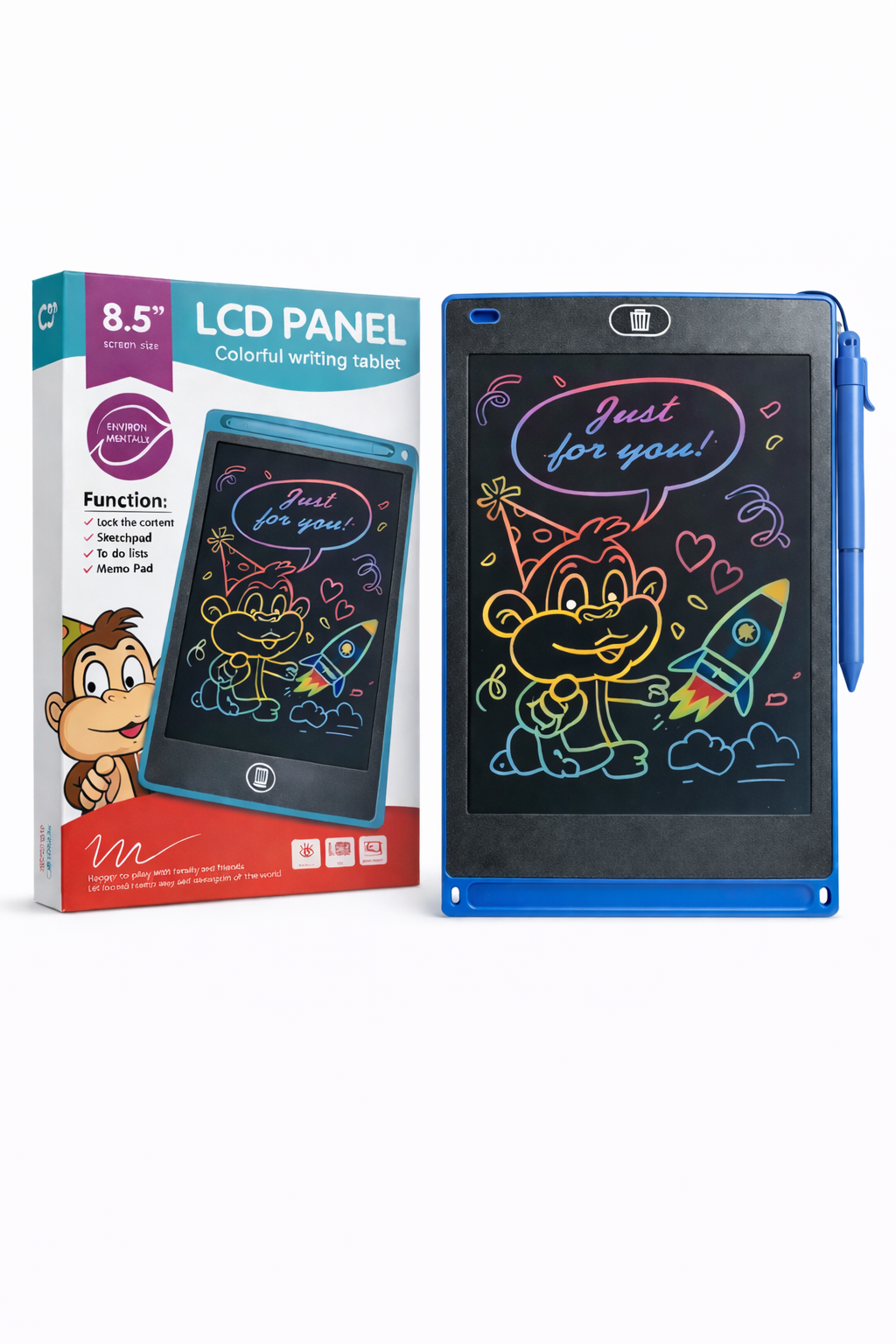 8.5” LCD Panel Colorful Writing Tablet (Blue)