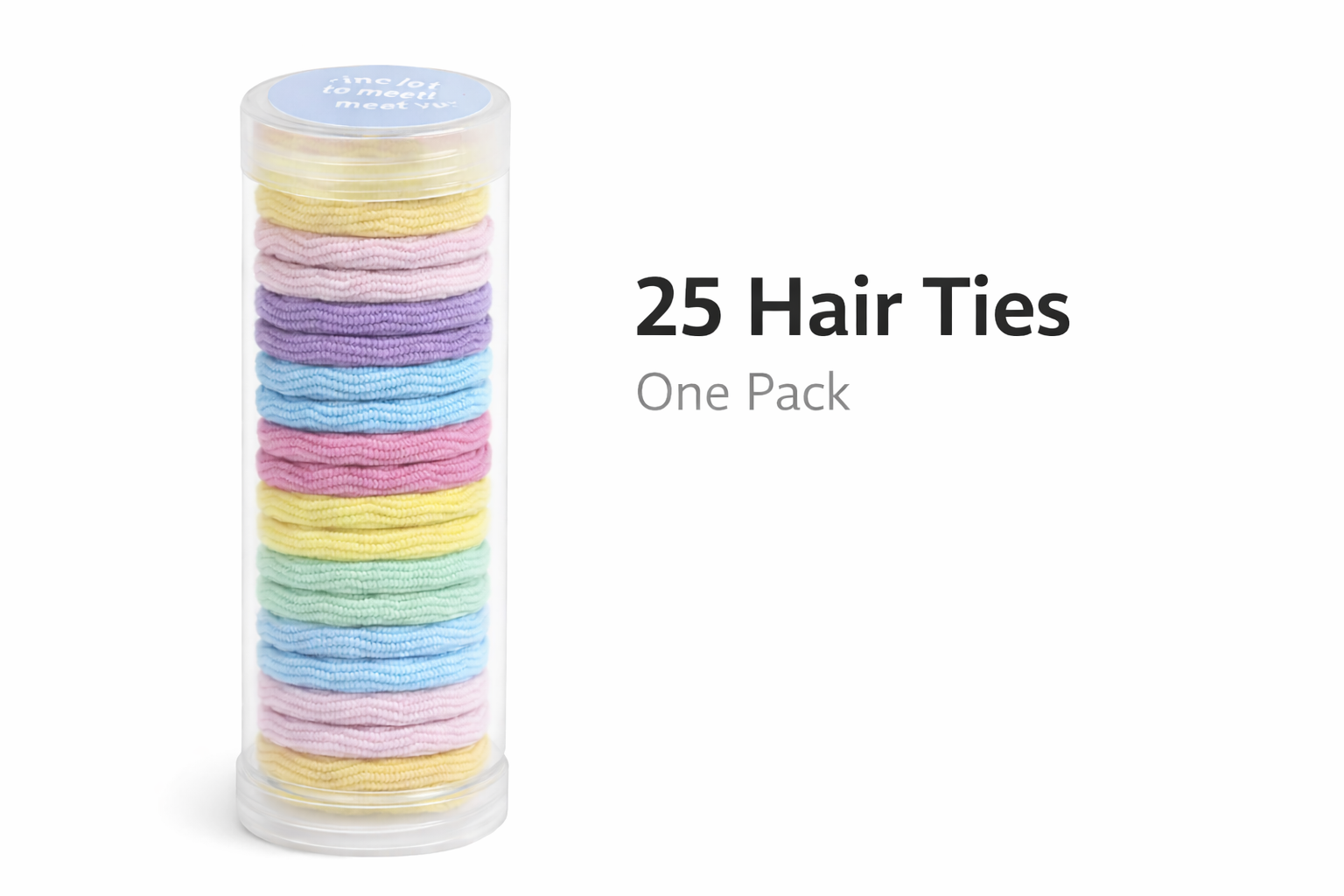 Multi Color Hair Ties 25pcs Box